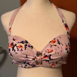 NWT Venus Bikini Purple Floral Top Underwire Padded Size 32DD/34D/36C